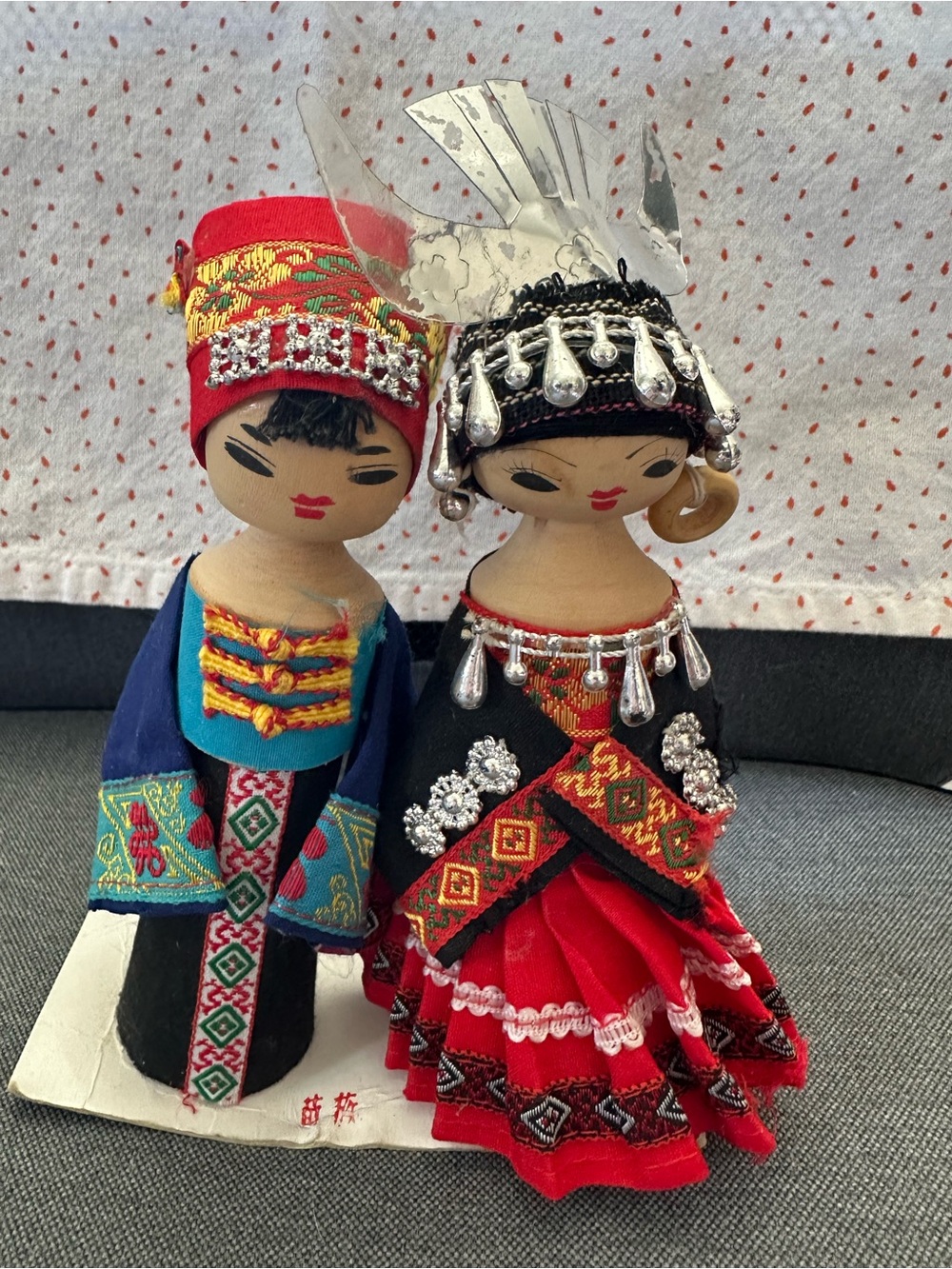Traditional Chinese Miao Dolls From Hmong Ethnic Group SW Asia "苗族" (Miao族)